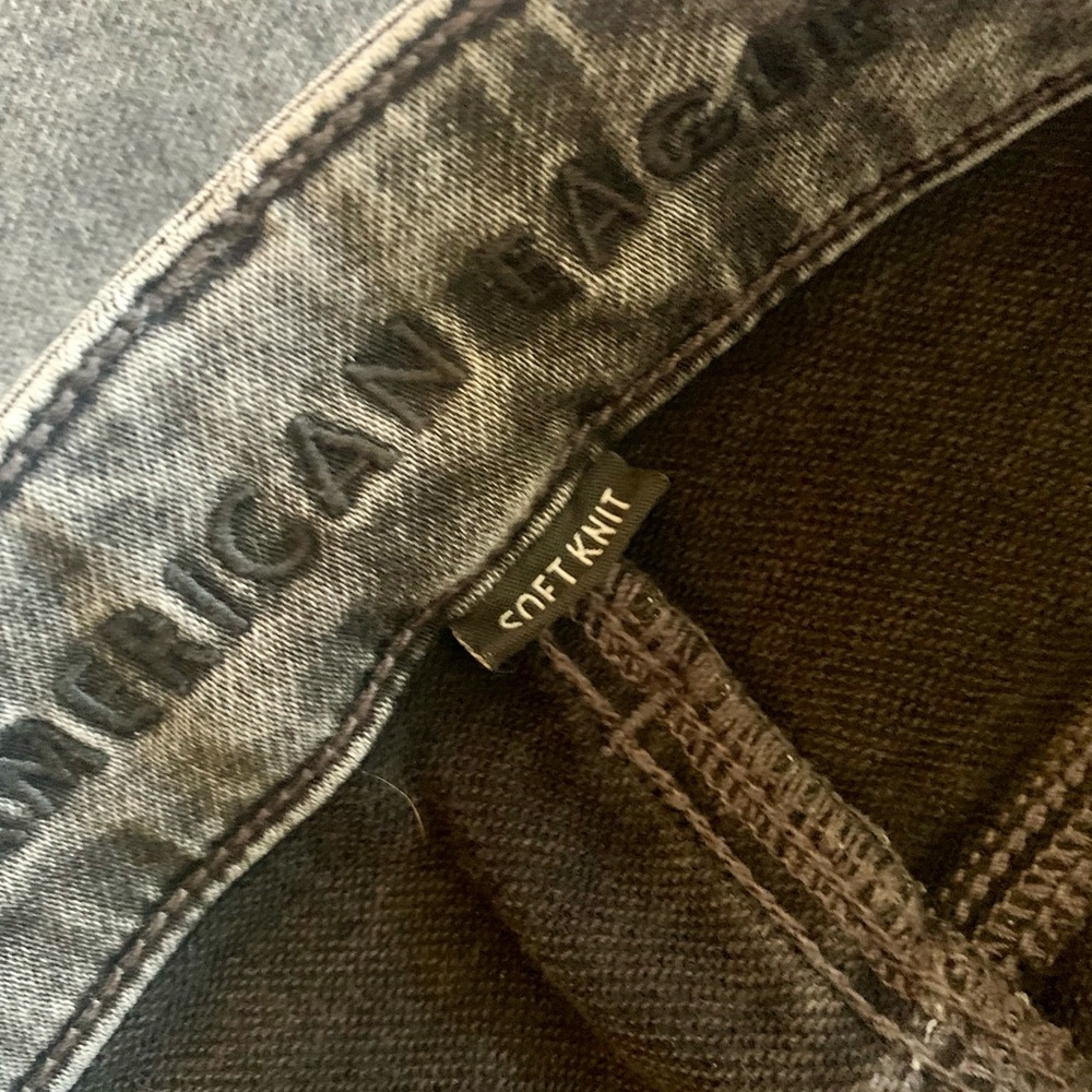 American Eagle Outfitters Women's Gray/Black Jeggings - Picture 3 of 5